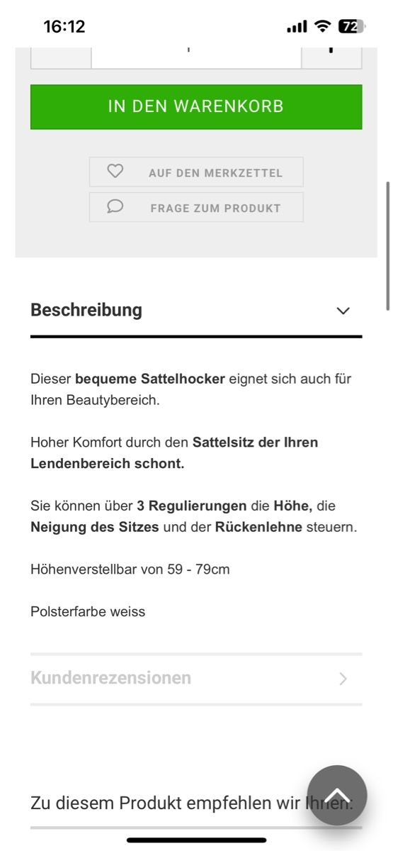 Sgabelli: Stuhl Sattelhocker Kosmetikstuhl – Usato da Wädenswil venduto da ann_9yrc 5