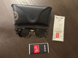 Ray-Ban Sonnenbrille Schwarz/Gold inkl. Etui & Zubehör