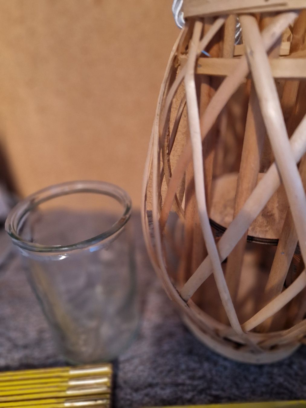 Vasen & Gefässe: Laterne oder Blumen Vase aus Weiden Holz Hell – Gebraucht aus Niederbipp von Trude04 7