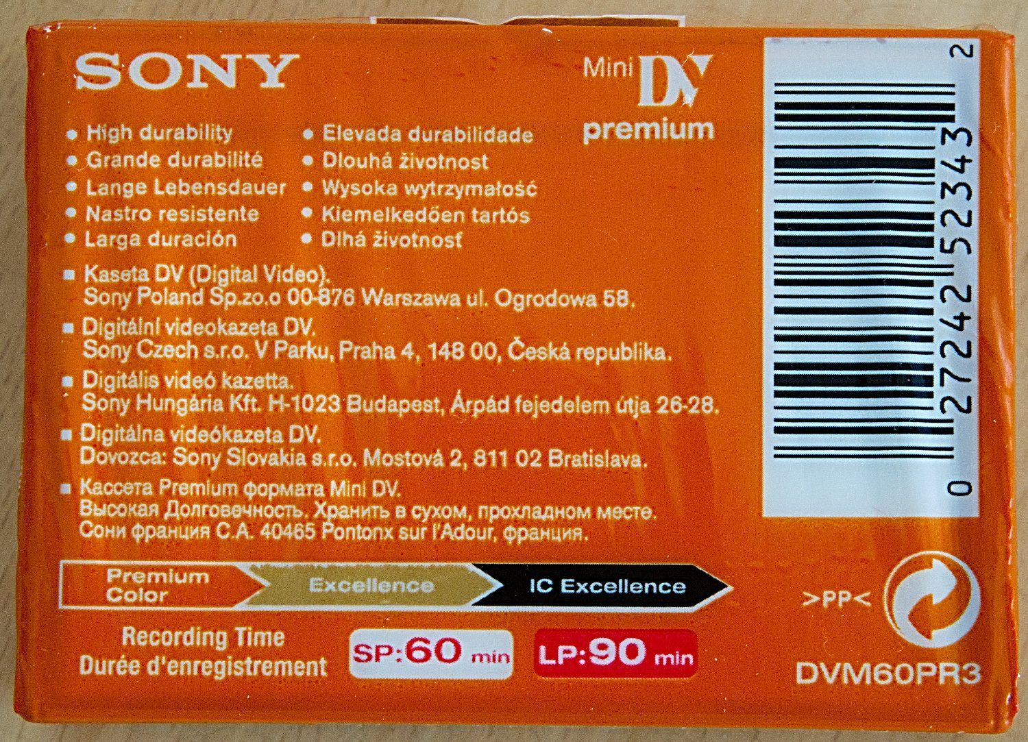 Cassette vuote: Sony Mini DV DVM60PR3  LP:90 – Nuovo e nell'imballaggio originale da Rüti ZH venduto da Noldisax 4