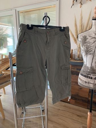 Pantacourt coton Tipster kaki T36