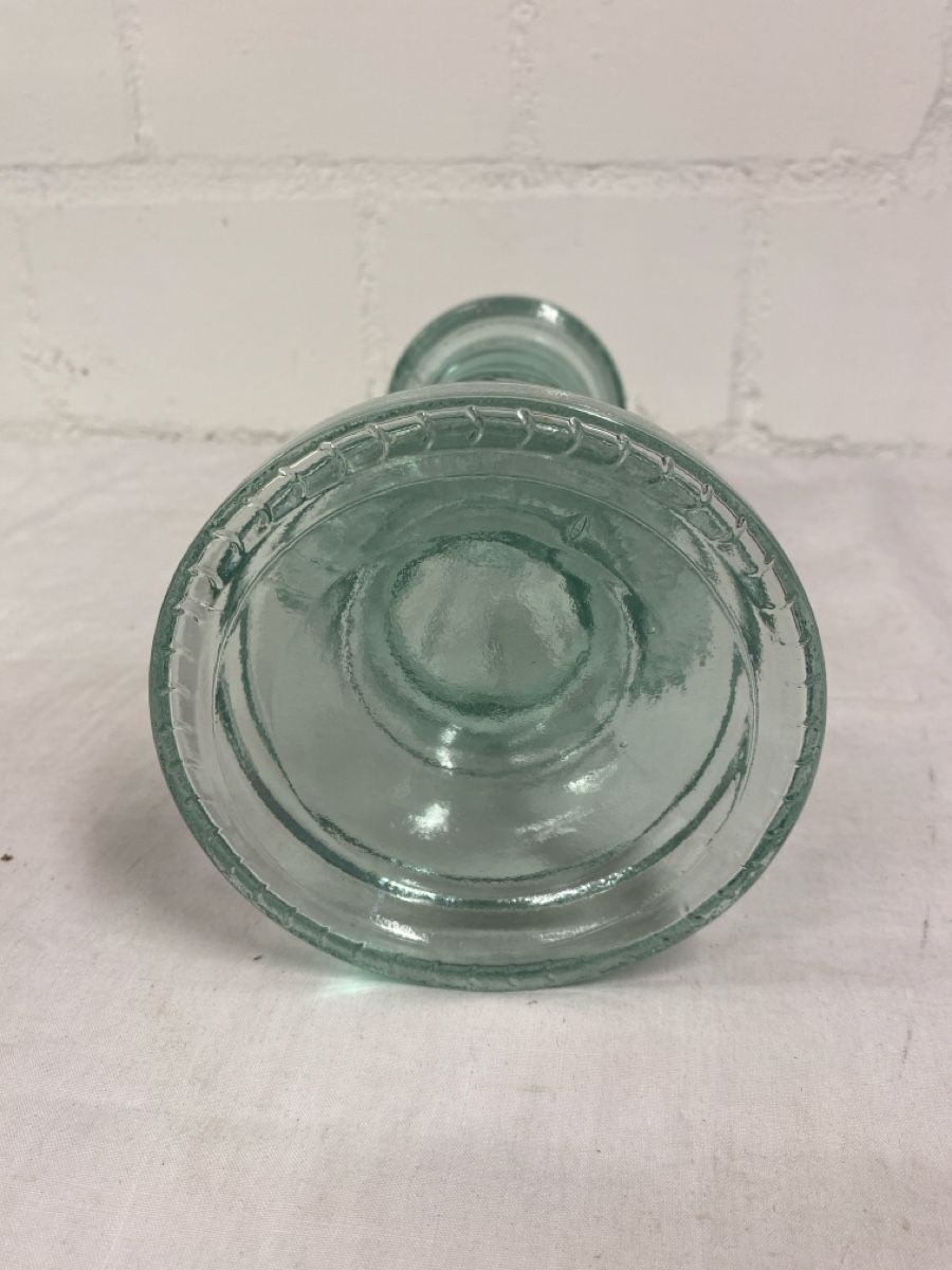 Portacandele: 5.Kerzenständer aus Glas, hellgrün, Plaeau Spanien – Usato da sursee venduto da trilli-tralli 4