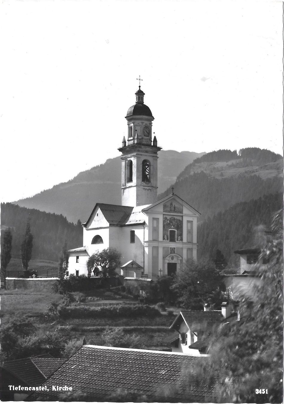 Cartoline postali: Tiefenkastel,  Kirche                3451 – Usato da Bütschwil venduto da Jackson1A