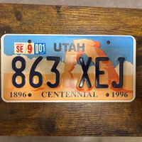 🇺🇸 U.S. Autoschild - Utah 863 XEJ - ORIGINAL
