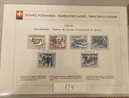 PTT Sammelblatt Dienstmarken 1950, Helvetia..