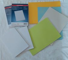 Papier bunt A4 und Blöcke uni A5