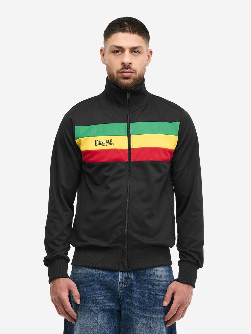 Lonsdale Giacche: Lonsdale Sounds Three Trainingsjacke Schwarz M – Nuovo e nell'imballaggio originale da Düdingen venduto da BluePalm