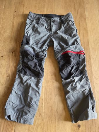 Kinder Outdoor-zipphose grau Grösse 110/116 
