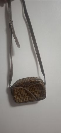 Fendi Shoulder Bag Zucca Pattern Brown Used Condition