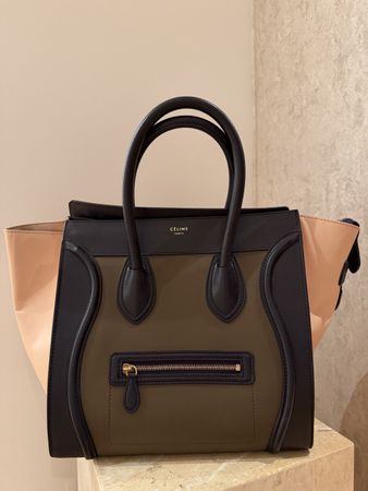 Celine luggage leather tote bag