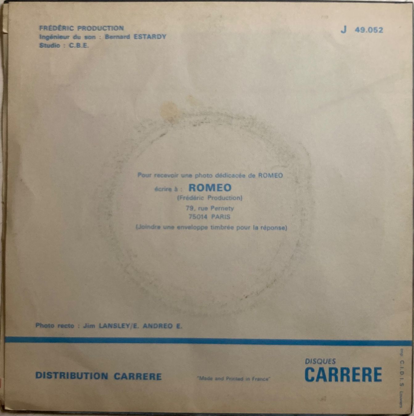 Schallplatten: ROMEO - PETIT PAPA NOEL – Gebraucht aus Poliez-Pittet von Newtown-Records 1