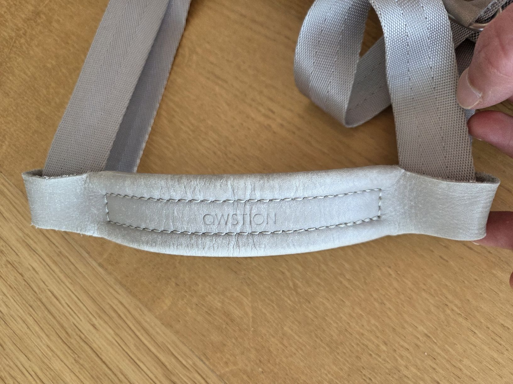 Qwstion Borse: Qwstion Umhängetasche/Rucksack hellgrau Canvas Leder – Usato da Villars-sur-Glâne venduto da richardette 3