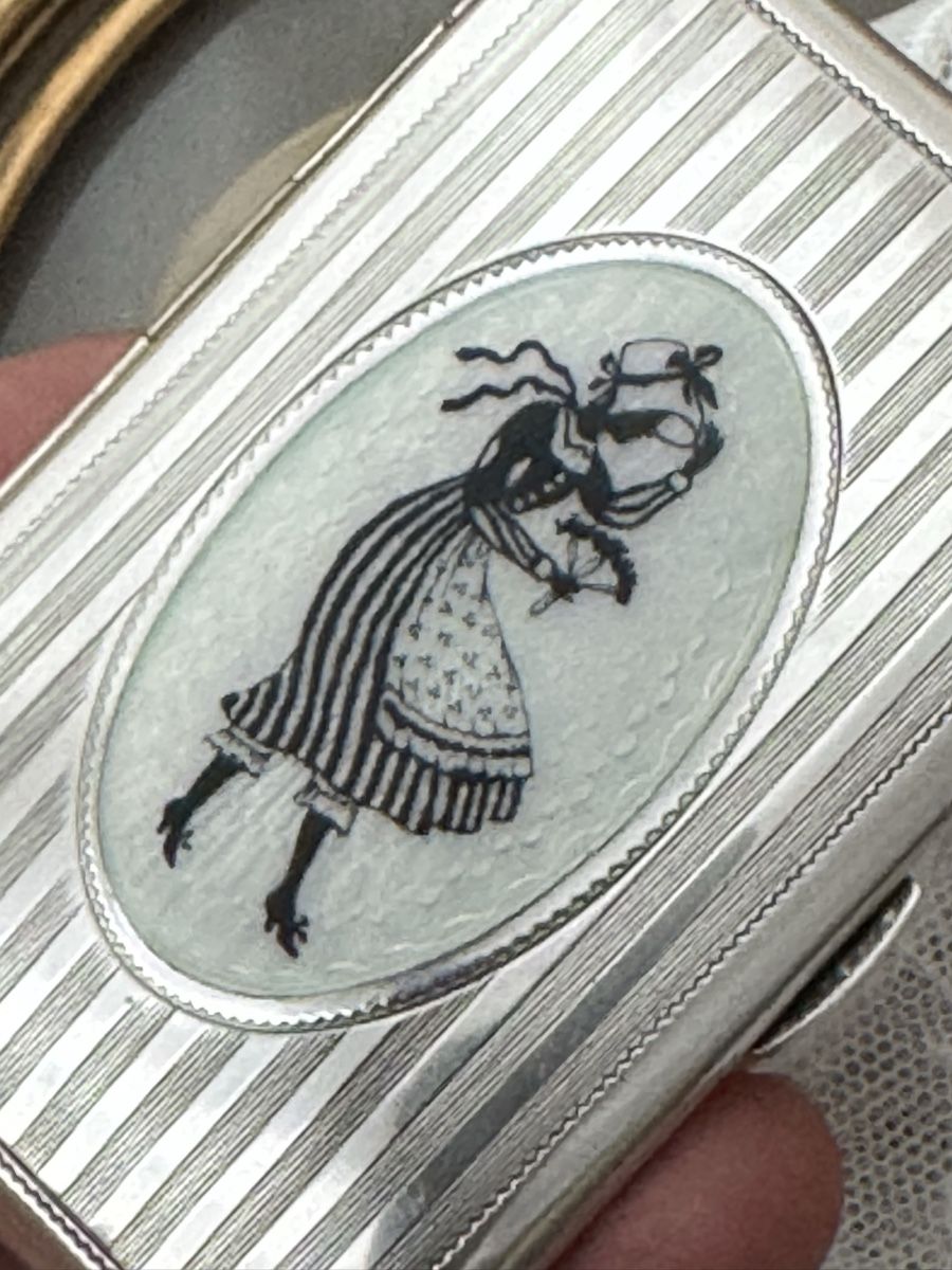 Barattoli: Boite emaille art Deco argent massif 925 – Usato da Courtaman venduto da sultan16 3
