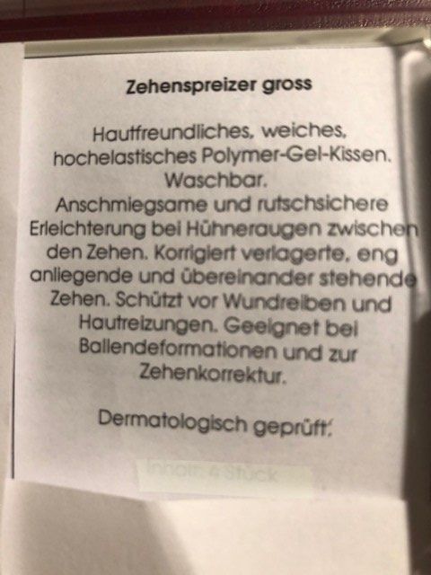 Pedicure: Zehenspreizer klein, mittel oder gross – Nuovo e nell'imballaggio originale da Nottwil venduto da Frontal 1