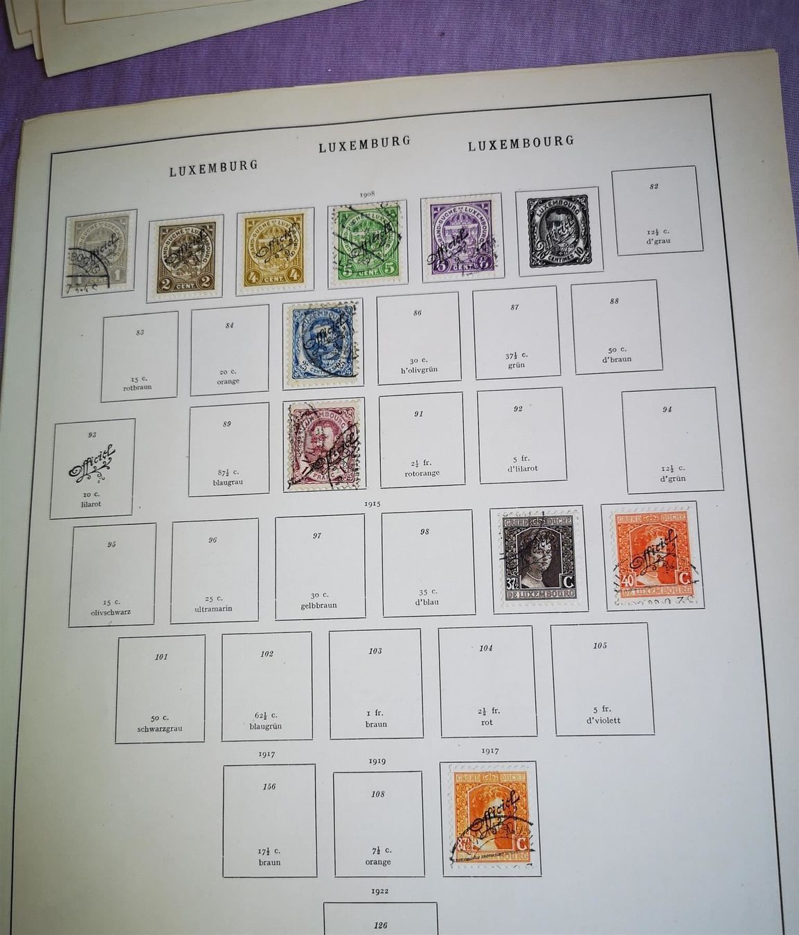 Album: Luxemburg Briefmarken – Usato da Schaffhausen venduto da Leveron13 6