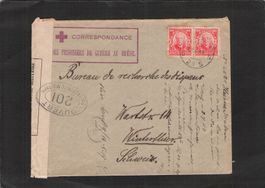 Zensur - Gefangenenpost Brasilien - Winterthur ,12.Vlll.1918