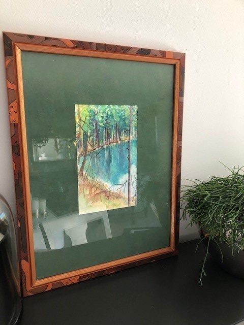 Dipinti: Landschaft, Wald mit See - Aquarell A1 – Usato da Bösingen venduto da Lorak2612 7
