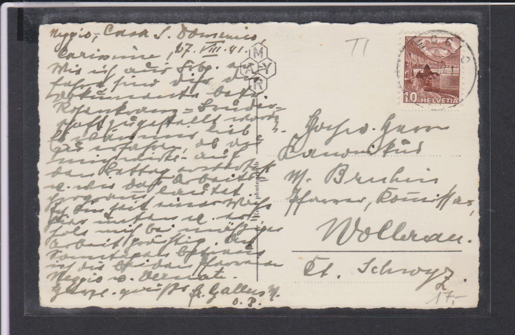 Cartoline postali: Neggio   TI   :   alte Ansichtskarte um 1940 – Usato da Vitznau venduto da Ropaku 1