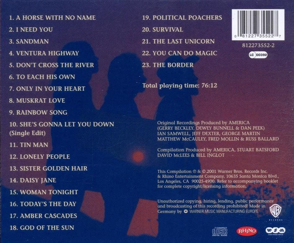 CD: America  The Definitive America  2001 – Usato da Forch venduto da Haui2 1