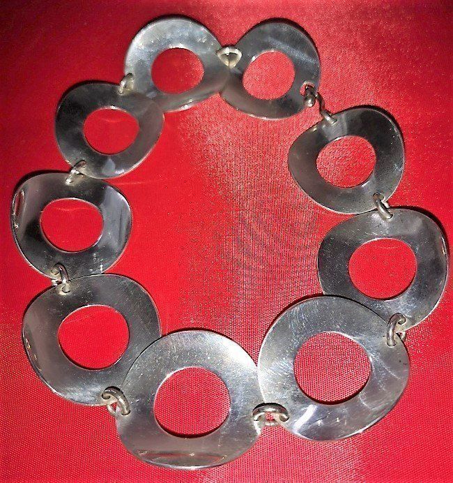 Ketten: Halskette mit 9 Ringe Silber (#1) – Neu (gemäss Beschreibung) aus Lutzenberg von Truhe 2