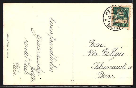 Cartoline postali: Herisau, Teilansicht mit Viadukt aus der – Usato da Berlin venduto da bartko-reher 1