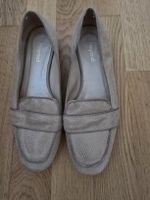 Heyraud, Beige Ladies Loafers, Size 38.5, Perfect Now!