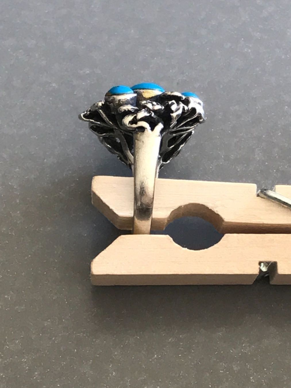 Ringe: XXL Ring EMAILLE Email Türkis Rg51 – Gebraucht aus Basel von gretchen03 4