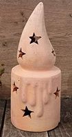 KERZE TERRACOTTA / WINDLICHT / WEIHNACHTSDEKO