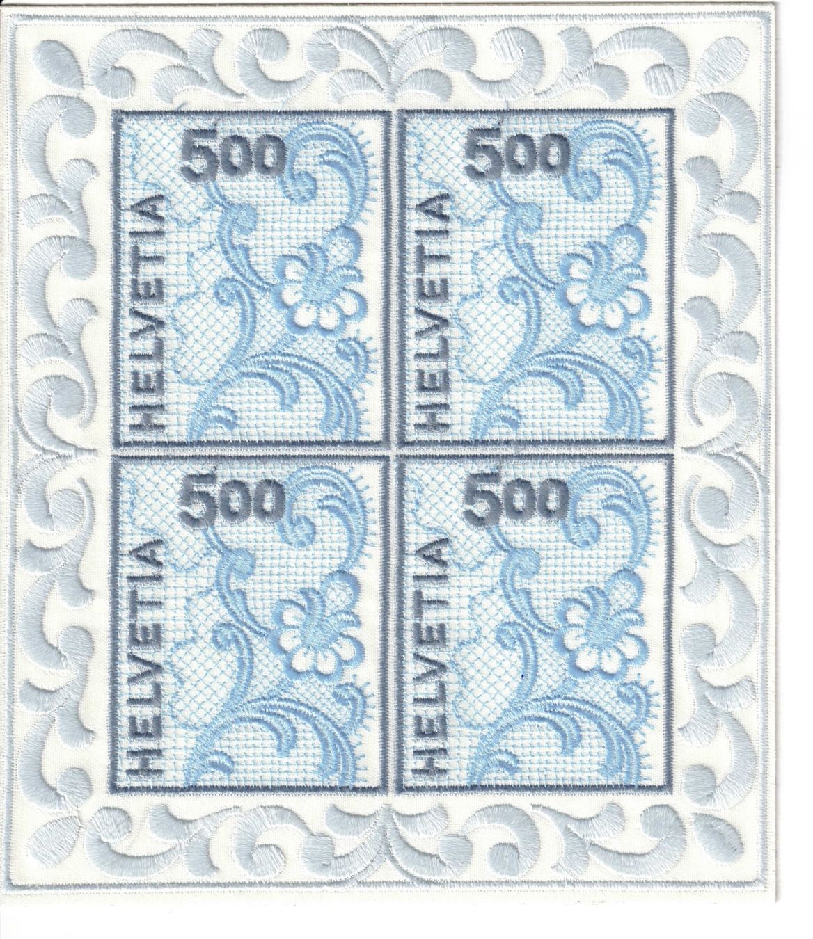 Alle Briefmarken: 2000 Stickereiblock NABA postfrisch ** – Gebraucht aus Bottmingen von Golferin