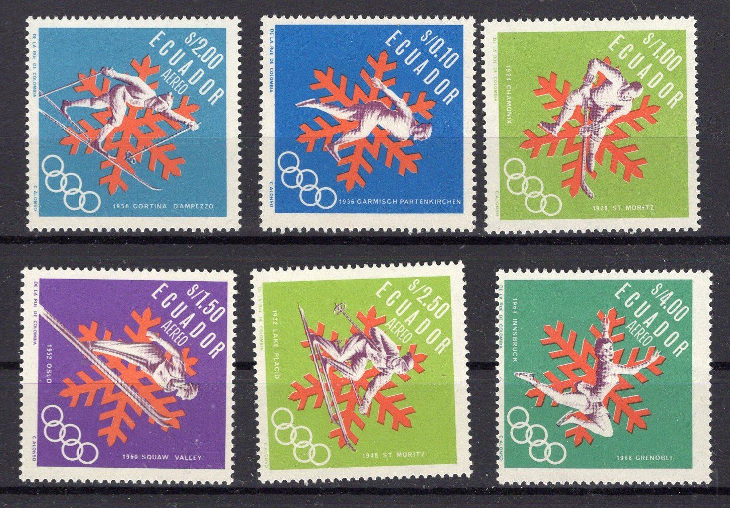 Tutti i francobolli: R2312  /  EQUATEUR J.O. 1967 – Nuovo (secondo la descrizione) da Ste-Croix venduto da MONT-TAGNAC