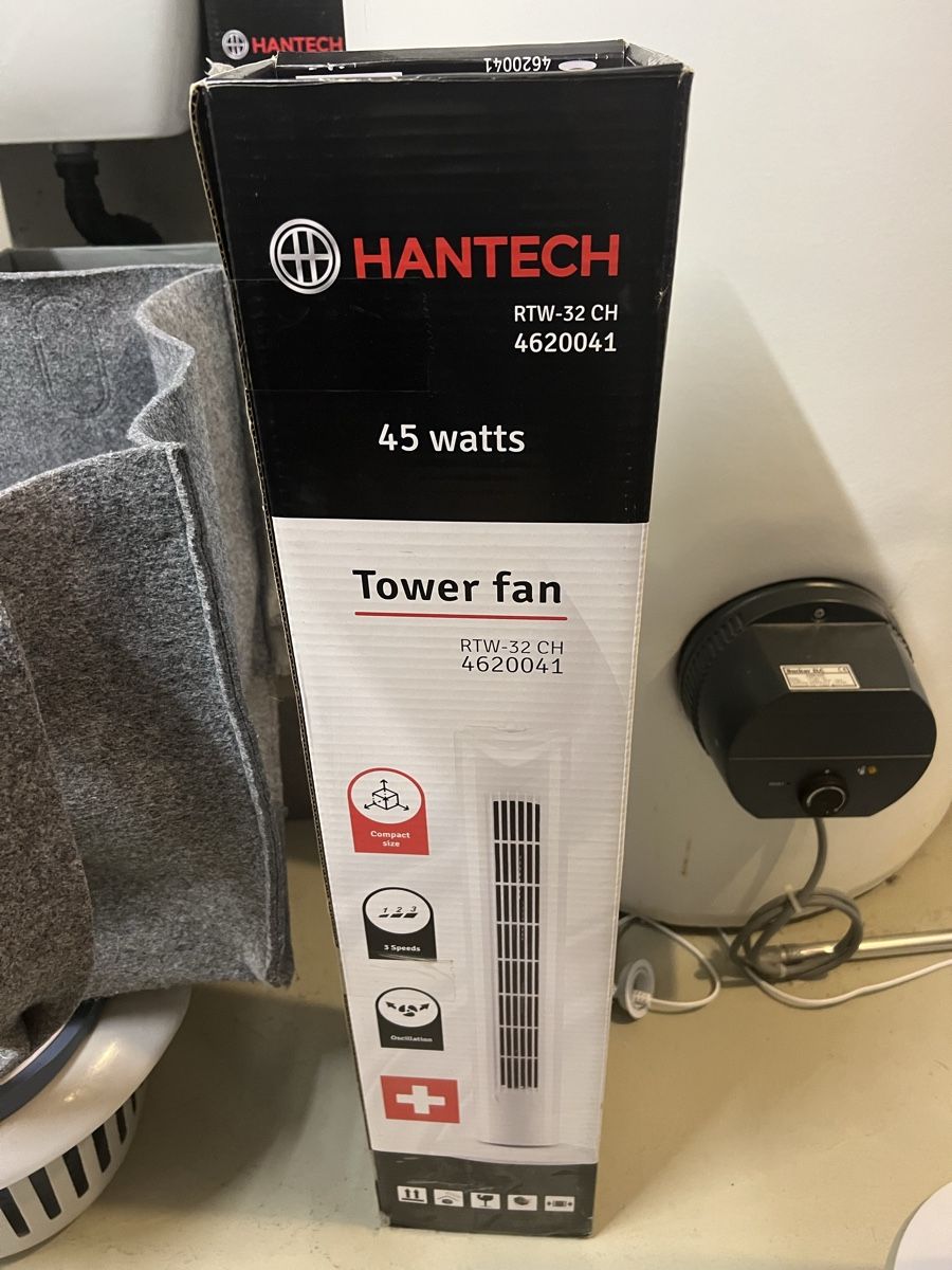 Ventilatori: HANTECH Turmventilator RTW-32 CH 45 Watt weiss – Nuovo (secondo la descrizione) da Schenkon venduto da NCB77 5