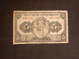 5 Franc Banknote - Luxemburg