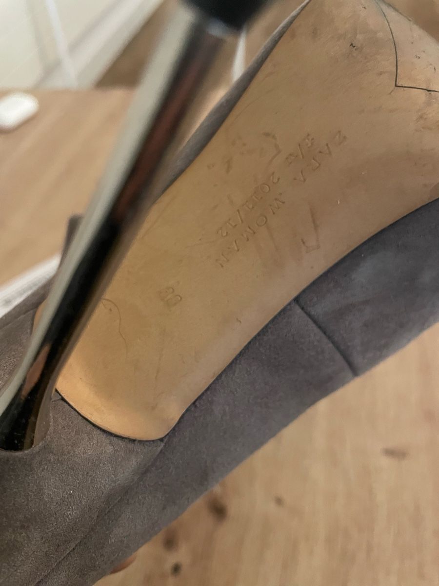 Scarpe da donna: Décolleté scamosciate grigie – Usato da Dietwil venduto da pao_q5hy 1
