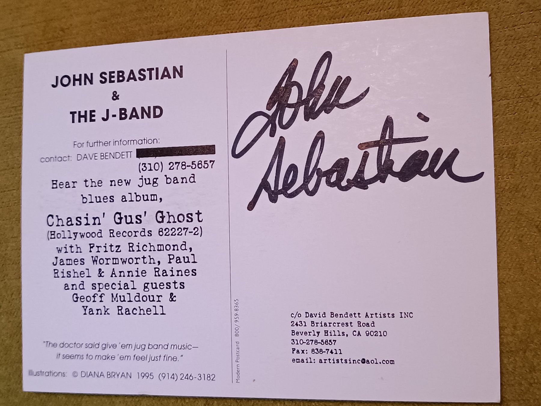 Autografi: John Sebastian - handsigniert - Woodstock – Usato da Menziken venduto da Artographs
