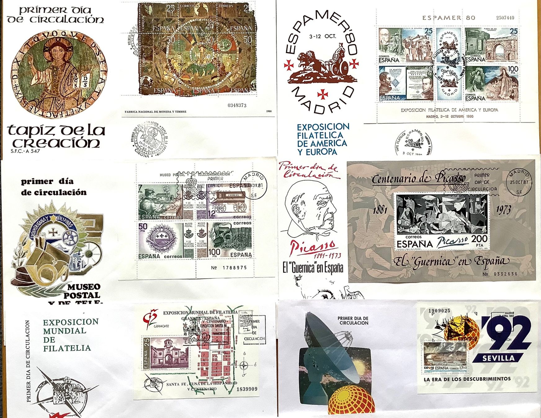 Tutti i francobolli: 1980 - 1995 / Spanien 12 FDC Mit Blocks – Nuovo (secondo la descrizione) da Liestal venduto da Skunk02 1