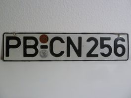 Nummernschild / Auto / Kfz-Kennzeichen Deutschland PB-CN 256