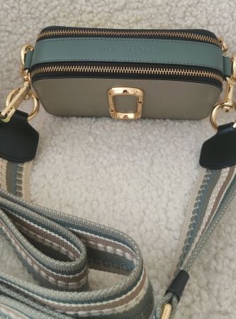 Marc Jacobs Snapshot Umhängetasche, khaki/gold