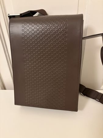 Original OMEGA Leder Umhängetasche / Messenger Bag