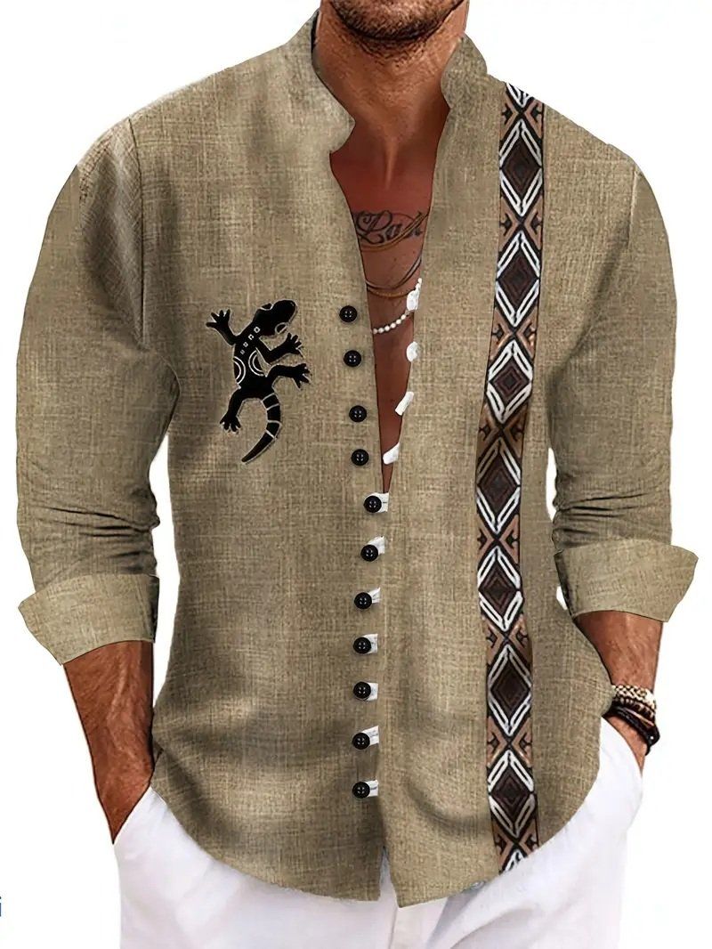 Camicie: Herren Hemd mit Muster, Grösse XL, Neu! – Nuovo e nell'imballaggio originale da Rheinfelden venduto da RAYL-Group 4