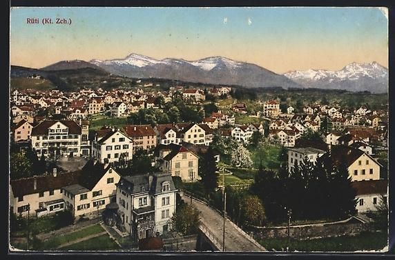 Cartoline postali: Rüti /ZH, Teilansicht mit Strassenparti – Usato da Berlin venduto da bartko-reher