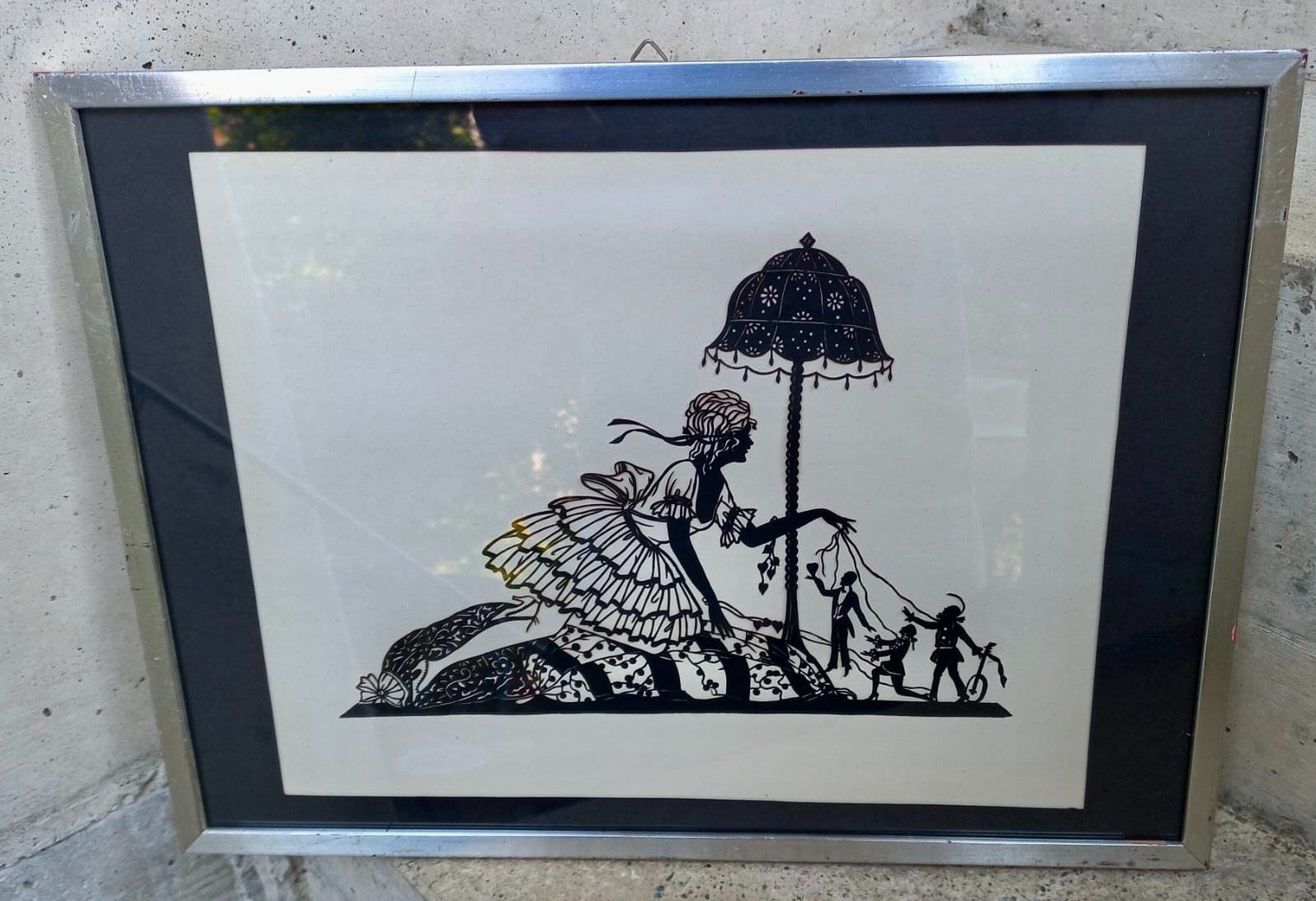 Grafica & Litografie: alter Scherenschnitt Art déco gerahmt – Usato da Burgdorf venduto da glasrabe01