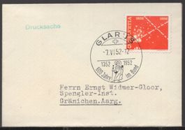 GLARUS 7.VI.52   SSt.   Drucksache  Inhalt
