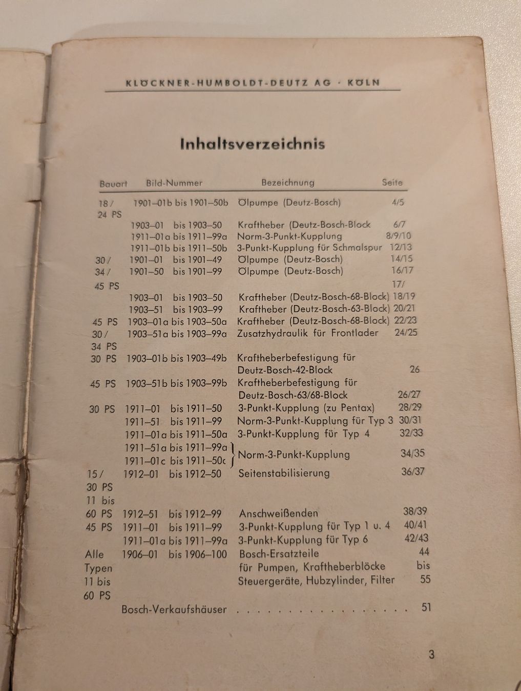 Deutz Trattori: Deutz D3005 & weitere Werkstatthandbuch & Ersatzteillieste – Usato da Sulzbach venduto da MercedesV8 4