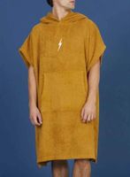 Surf Poncho braun mit Blitzmotiv - neu! Lightning Bolt