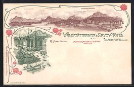 Litho Lucerne, Hotel Waldstätterhof und