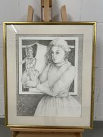 Zeichnung Puppentheater Mädchen Kaspar