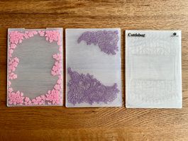 3 Embossing Folders 5" W x 6" H