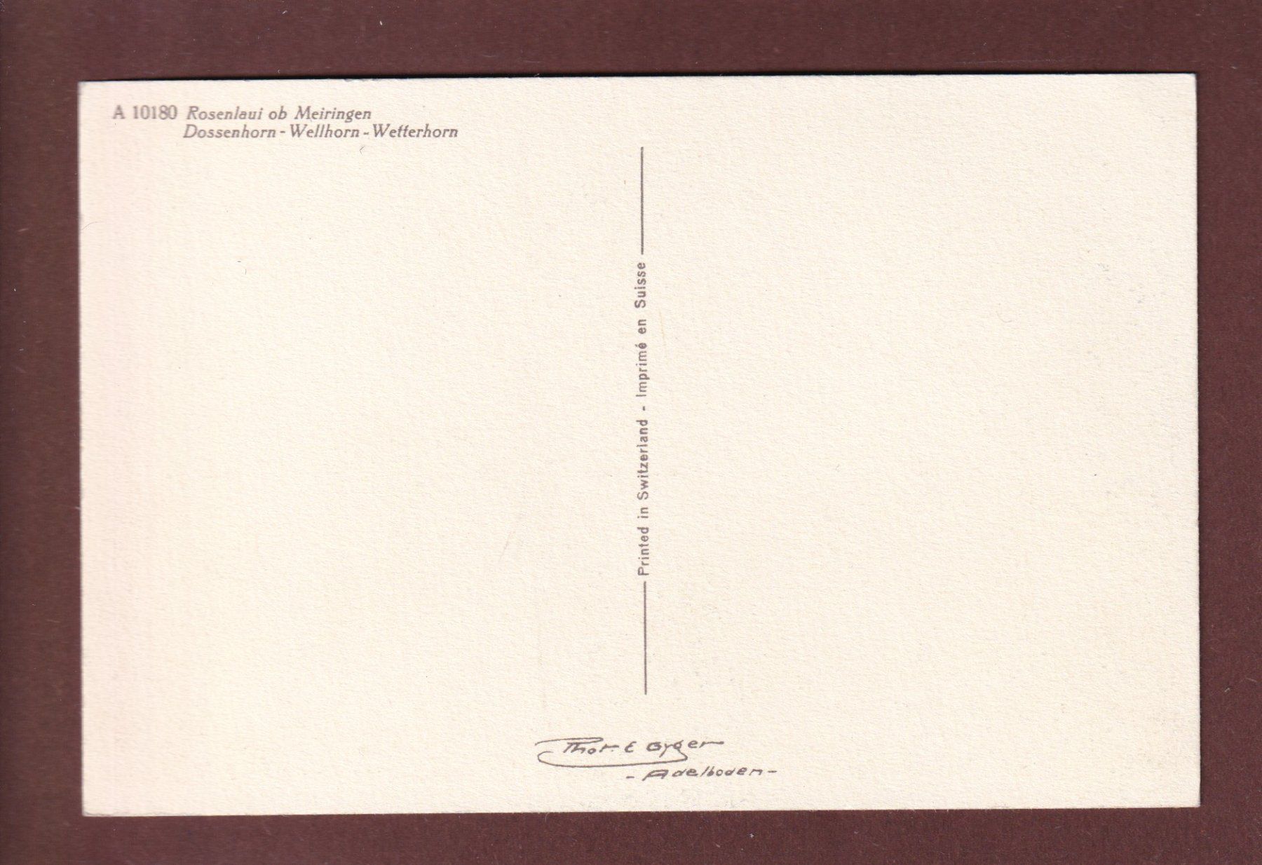 Cartoline postali: ROSENLAUI ob Meiringen – Usato da Pully venduto da nicecards 1