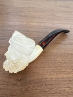 Klassische Meerschaumpfeife "Sultan" mit Turban – Handgeschn