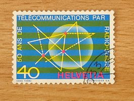 Timbre CH 1971 (23. IX.) N° 504 - Télécommun. par satellites